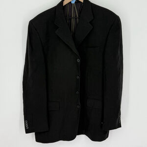 Tiglio 100% Linen Black Blazer Men’s Size 52R Made In France